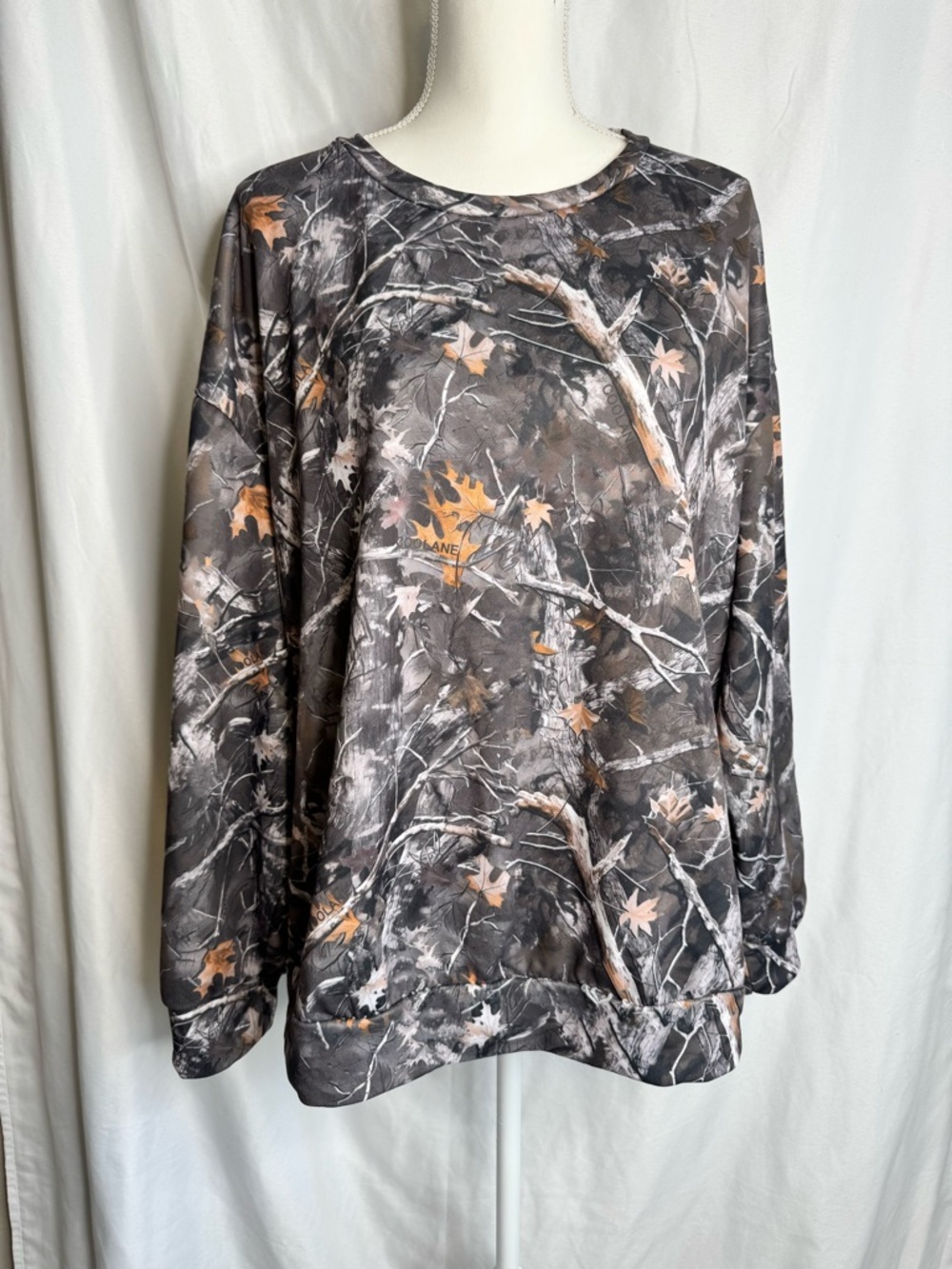 SHEIN Curve 3XL Camo Sweatshirt Mossy Oak Style Pullover Oversized - Picture 2 of 10